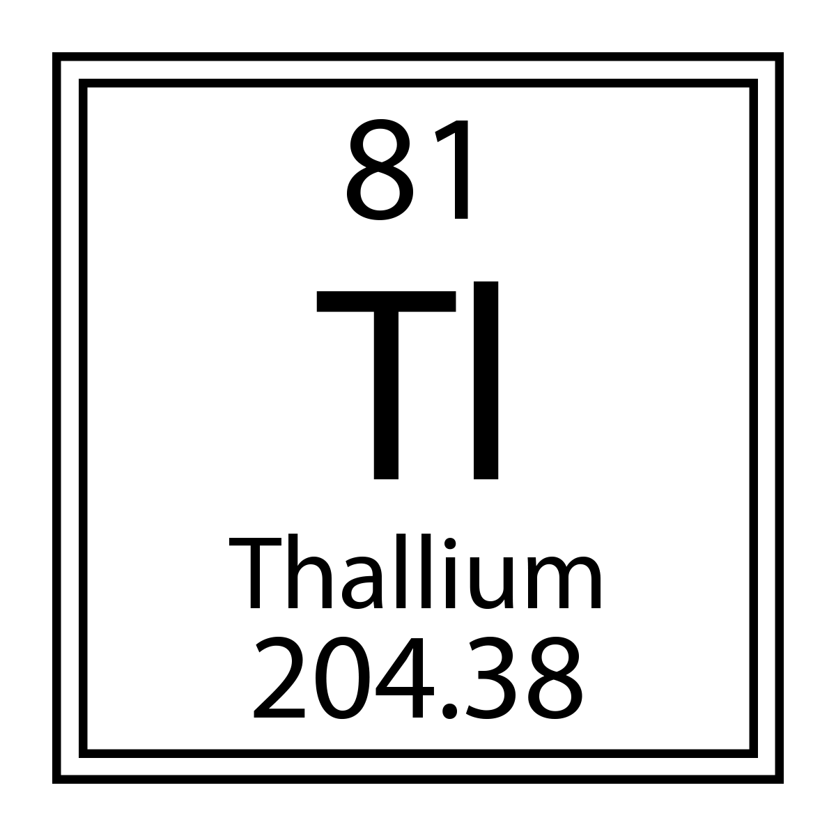 Detection of Thallium Thallium Detection