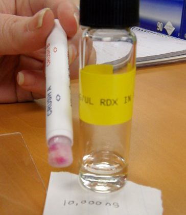 Detection of 10K Nanograms of RDX using the Nitro-Pen | ChemSee.com
